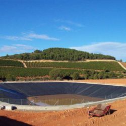 Balsa de riego para agricultura
