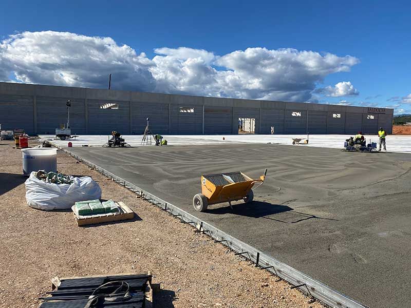 Replanteo de solera de hormigón