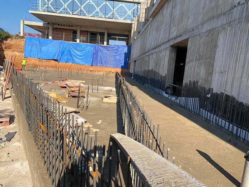 Replanteo de muros de obra